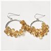 Image 1 : 14K WHITE GOLD CITRINE EARRINGS