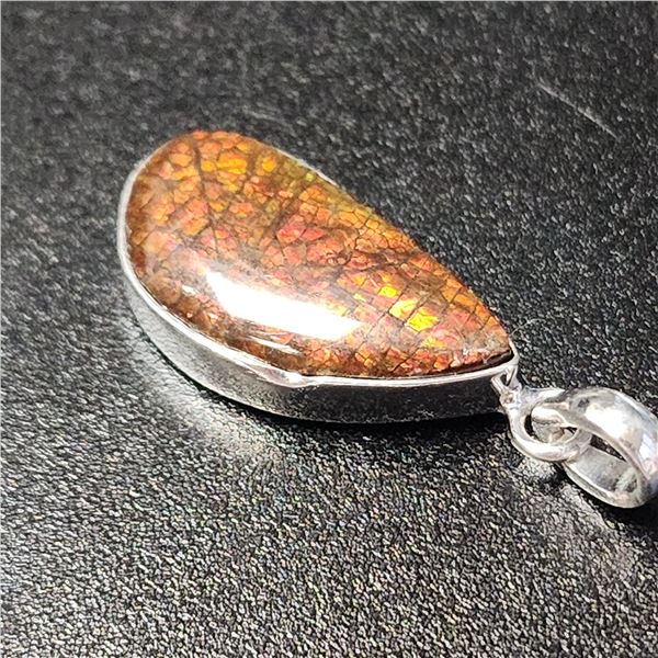 SILVER CANADIAN AMMOLITE PENDANT