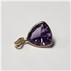 Image 1 : 14K YELLOW GOLD AMETHYST(5.5CT) PENDANT