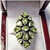 Image 1 : SILVER PERIDOT(10.4CT) RING