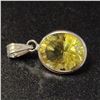 Image 1 : 14K WHITE GOLD LEMON QUARTZ(3.8CT) PENDANT