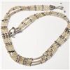Image 1 : SILVER 49.51G 20" WITH GEM BEADS NECKLACE