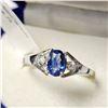 Image 3 : 10K WHITE GOLD SAPPHIRE(0.55CT) DIAMOND(0.04CT)