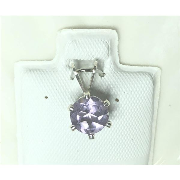 SILVER AMETHYST (0.75CT) PENDANT, MADE IN CANADA