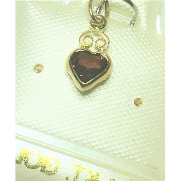 14K YELLOW GOLD GENUINE GEMSTONE PENDANT