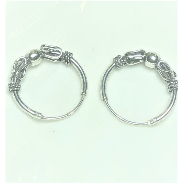SILVER HOOP EARRINGS