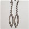 Image 1 : SILVER CUBIC ZIRCONIA  EARRINGS (~WEIGHT 10.74G)