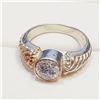 Image 4 : SILVER CUBIC ZIRCONIA  RING (~SIZE 11)