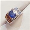 Image 2 : SILVER RHODIUM PLATED SAPPHIRE(4.15CT) MEN'S