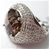 Image 3 : SILVER SMOKEY QUARTZ(9.95CT) CUBIC ZIRCONIA