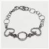 Image 1 : SILVER CUBIC ZIRCONIA BRACELET (~LENGTH 7INCHES)