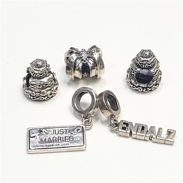 SILVER PANDORA STYLE BEAD PACK OF 5 (WEIGHT 12.4G)