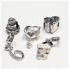 Image 1 : SILVER PANDORA STYLE BEADS PACK OF 5 (~WEIGHT 12G)