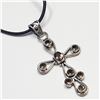 Image 3 : SILVER SMOKEY QUARTZ LARGE CROSS PENDANT