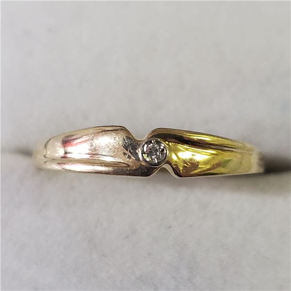 10K YELLOW GOLD DIAMOND(0.01CT) RING (~SIZE 8)
