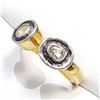 Image 3 : SILVER DIAMOND(0.4CT) GOLD PLATED RING (~SIZE 8)