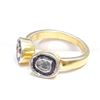 Image 4 : SILVER DIAMOND(0.4CT) GOLD PLATED RING (~SIZE 8)