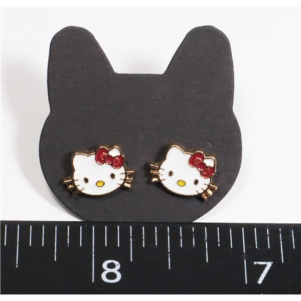 NEW HELLO KITTY THEME STUD EARRINGS