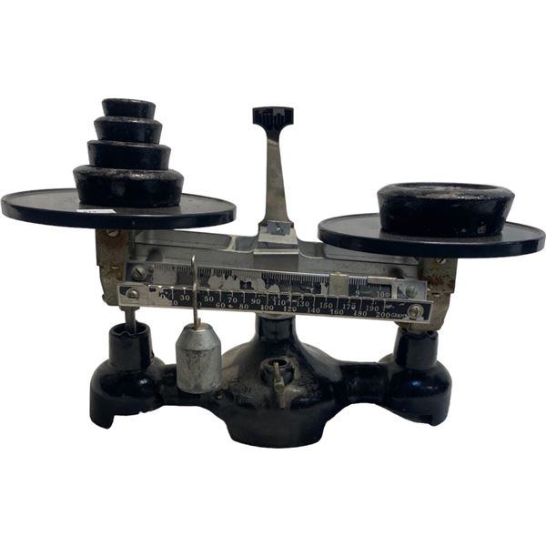 Vintage Postage Scale With Weights