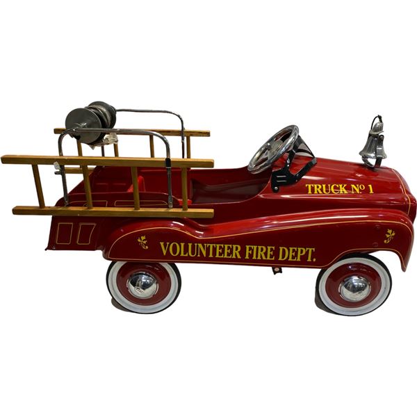 Vintage Reproduction Gear Box Fire Truck Pedal Car