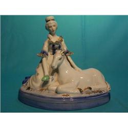 Porcelain Woman & Horse