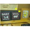 Image 1 : DAIRY, SEEDS & WOOL FRAMED SIGNS