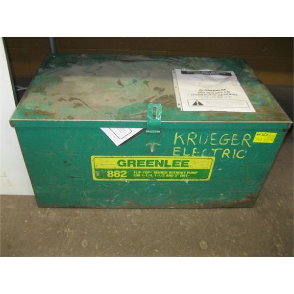 GREENLEE 882 HYDRAULIC BENDER W/ELECTRIC HYDRAULIC PUMP