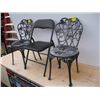 Image 1 : 2 METAL PATIO CHAIRS & SM. FOLDING CHAIR