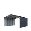 Image 1 : TMG 20'X20' METAL GARAGE CARPORT SHED W/10' ENCLOSED SIDEWALLS