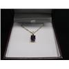 Image 2 : LADIES 10kt CHAIN 20" & 14kt AMETHYST PENDANT, 3g