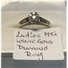 Image 1 : LADIES 14kt WHITE GOLD DIAMOND RING, SZ 6