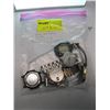 Image 1 : BAG OF WATCHES, PARTS & MONEY CLIP