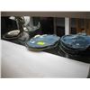 Image 1 : DECORATIVE POTTERY ITEMS, PEWTER PLATES & A VASE (BROKEN)