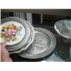 Image 2 : DECORATIVE POTTERY ITEMS, PEWTER PLATES & A VASE (BROKEN)