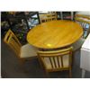 Image 1 : SM. ROUND DROPLEAF DINETTE TABLE W/4 CHAIRS