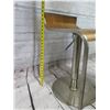 Image 11 : Eurostyle Metal Adjustable Swivel Barstool w/ Walnut Seat 14"x13"x24"H (Extends to 34"H)