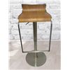 Image 1 : Eurostyle Metal Adjustable Swivel Barstool w/ Walnut Seat 14"x13"x24"H (Extends to 34"H)