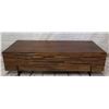Image 1 : Environment Furniture Coffee Table w/ Reclaimed Peroba Wood Sides & Metal Legs 60"x22"x16"H