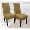 Image 1 : Qty 2 Wooden Dining Chairs w/ Seagrass Woven Seats & Backs 17"x19"x42"H