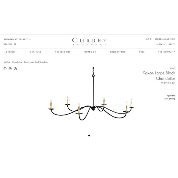 New Curry & Co. 9267 Saxon Chandelier in Box 61" Dia ($1425 Retail at Ferguson)