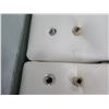 Image 11 : White Queen Size White Leather Bed Frame & Headboard 62"x80"x33"H (no legs or hardware)