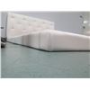 Image 19 : White Queen Size White Leather Bed Frame & Headboard 62"x80"x33"H (no legs or hardware)