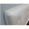 Image 3 : White Queen Size White Leather Bed Frame & Headboard 62"x80"x33"H (no legs or hardware)