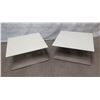 Image 1 : Qty 2 Roberta Schilling Low Coffee Tables w/ Matte Finish & Gray-Wash Interior 23"x23"x10