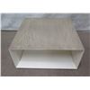 Image 1 : Roberta Schilling Low Coffee Table w/ Matte Finish & Gray Wash Wood Finish 23"x23"x10"