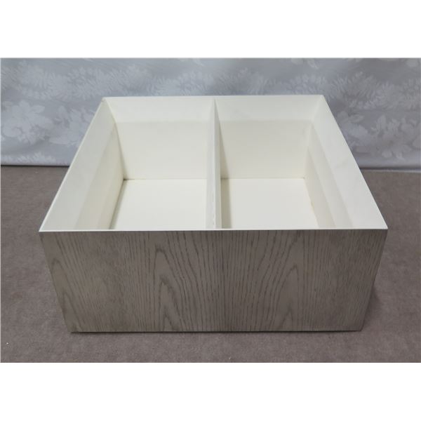 Roberta Schilling Magazine/Book Storage w/ Matte Finish & Gray Wash Wood Finish 23"x23"x10"