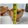 Image 10 : Qty 3 Copper-Finished Compote Bowls: 2 Small 6"dia, 1 Large 8"dia