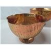 Image 4 : Qty 3 Copper-Finished Compote Bowls: 2 Small 6"dia, 1 Large 8"dia
