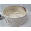 Image 2 : Torre & Tagus Agateware Ceramic Flat Bowl 9.5"dia & Faux Wood @ Symbol Sculpture 7"dia