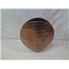 Image 2 : Cyan Design Large Flat Metal Finished Vase w/ Scored Texture 9"x12"H
